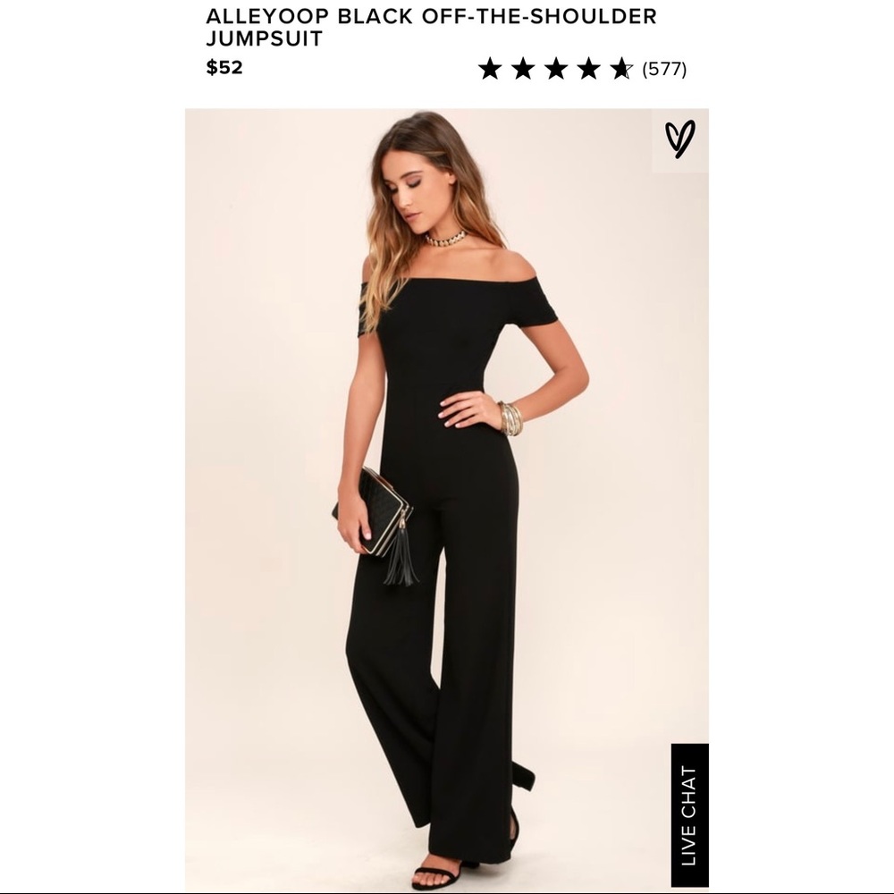 Alleyoop Black off-the-shoulder jumpsuit